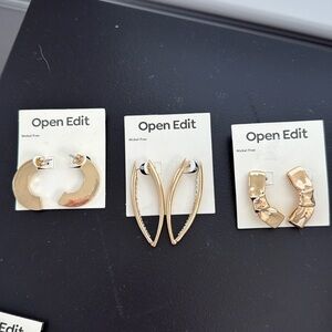 Open Edit NET Set of 3 Gold Fashion Post backs